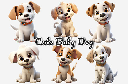 Cute Baby Dog Cartoon