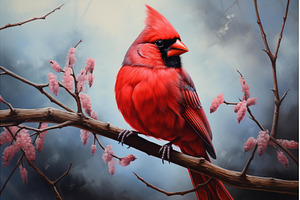 Beautiful Red cardinal bird, an Animal Photo by Ylivdesign
