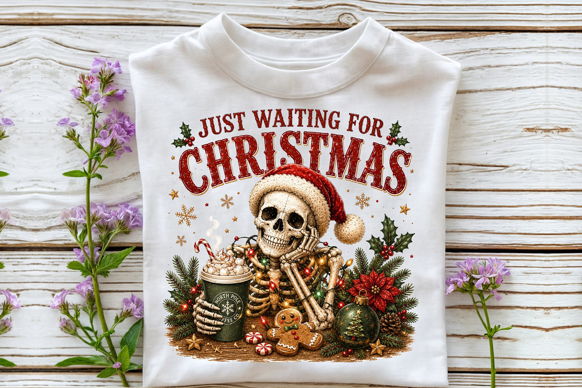 Funny Skeleton Christmas Png, a Seasonal Illustration by Sublimation Artist (Photo 3 of 9)