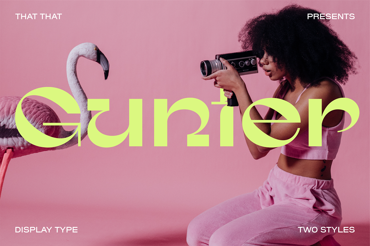 Gunter Display Font, a Sans Serif Font by That That Creative (Photo 1 of 20)