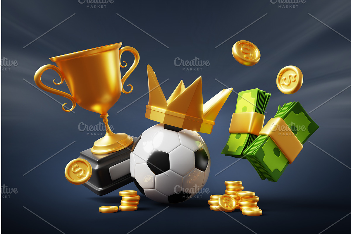 Football betting dark background, a Sport Illustration by Marozhkastudio