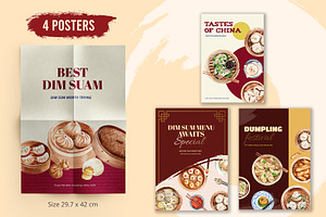 Dimsum Watercolor Illustration Set