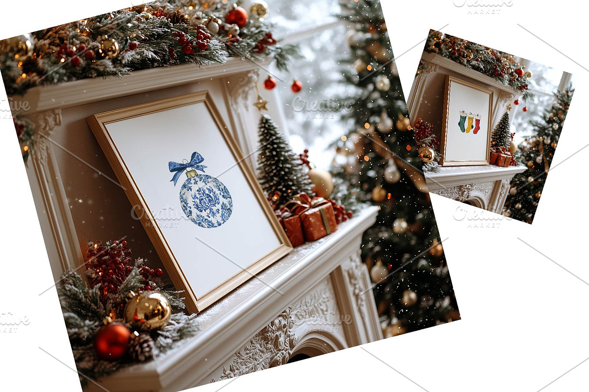 NEW YEAR Scene Frame Mockup, a Household Mockup by MOAROShop (Photo 6 of 6)