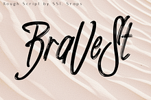 Bravest rough script font