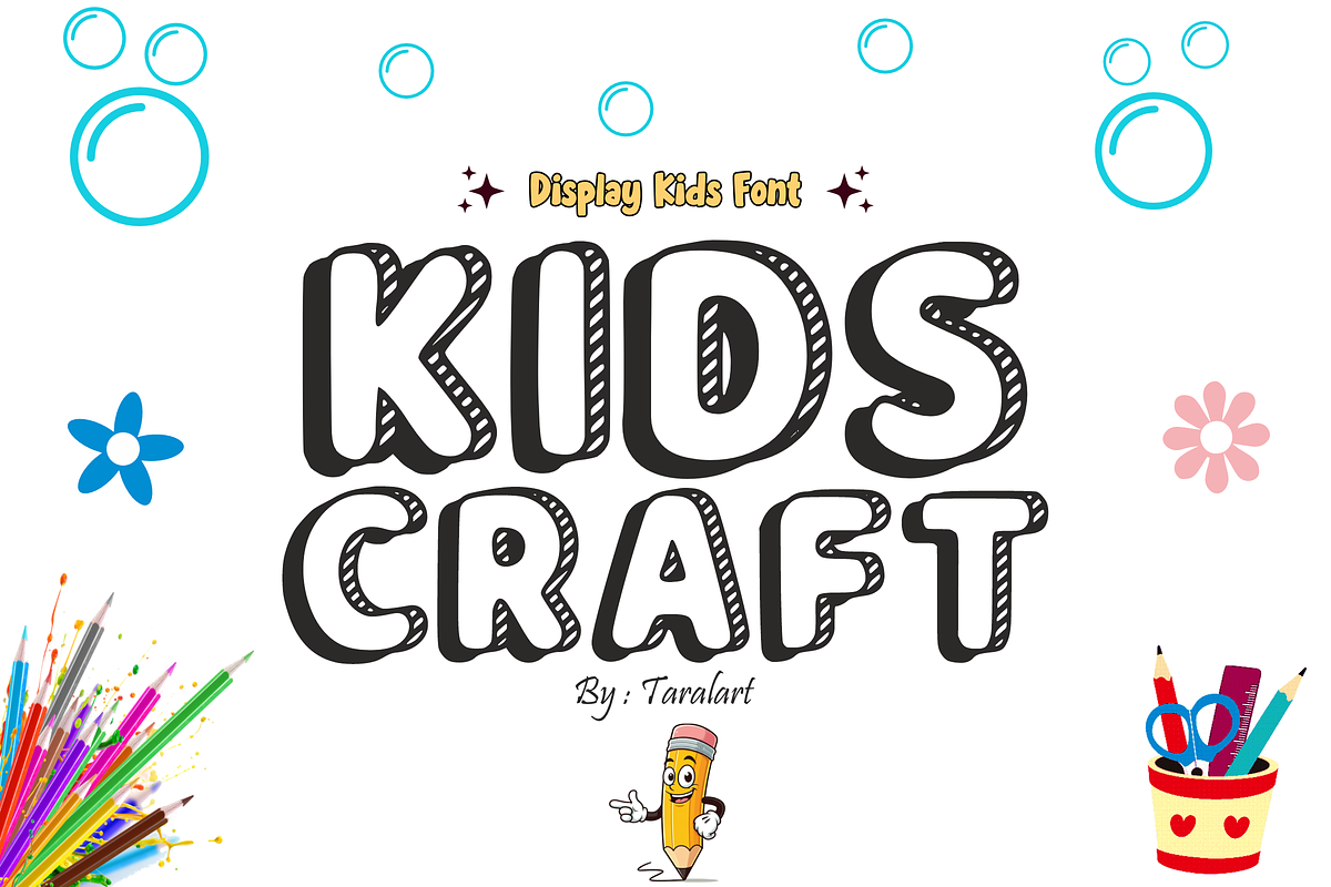 School Prizes - Kids Display Font, a Sans Serif Font by KiddoGlyphs Studio (Photo 2 of 5)