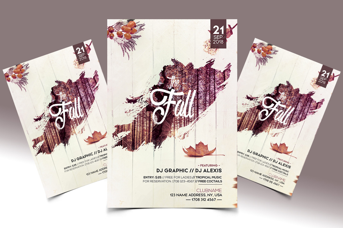The Fall - PSD Flyer Template, a Flyer Template by Ronita Shkodra