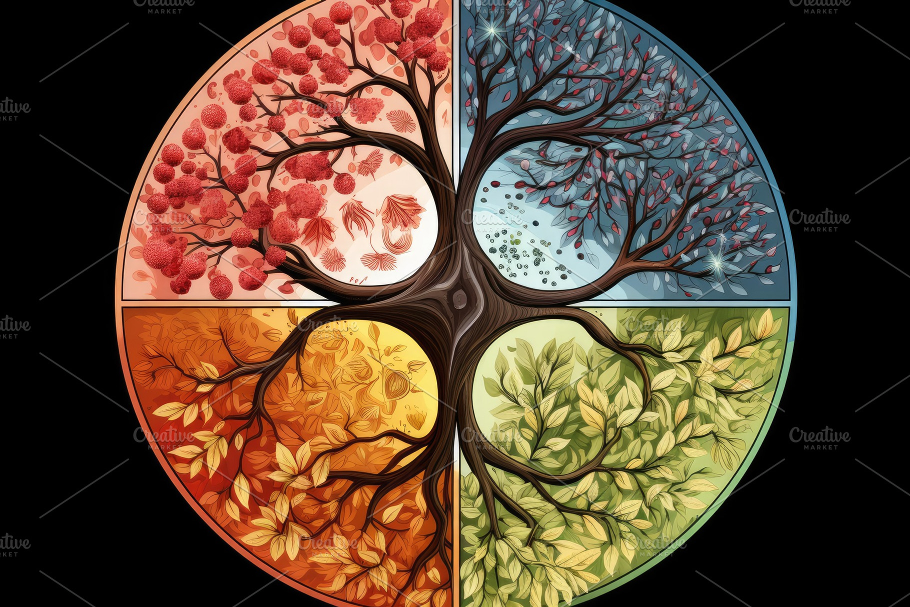 An image showcasing the four distinc, a Photo by Iftikhar Alam