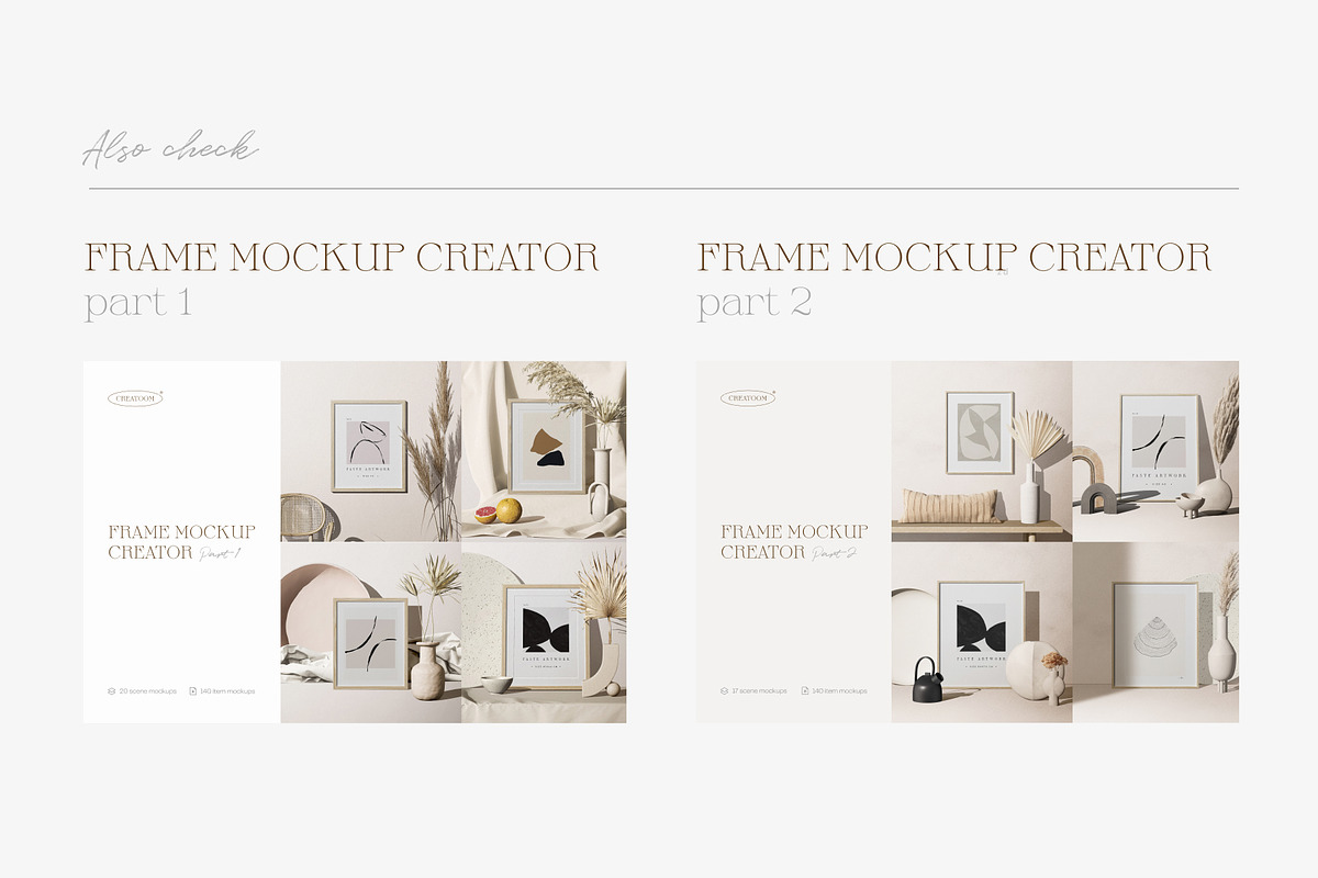 Frame mockup creator Bundle, a Print Template by Creatoom
