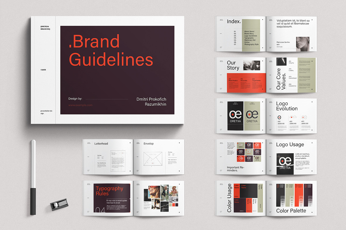 Creative Brand Identity Guidelines, a Brochure Template by E-Type (Photo 1 of 12)