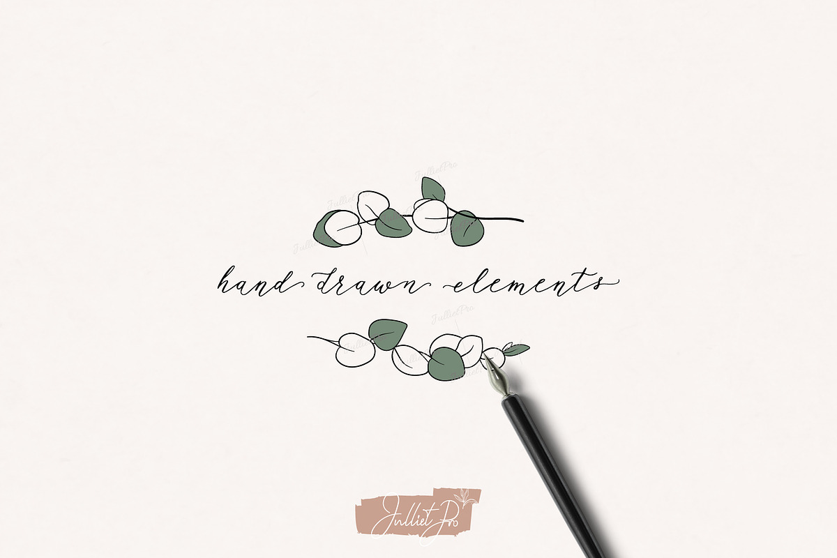 Organic shapes, drawn floral forms, an Object Graphic by JuDesign (Photo 4 of 11)