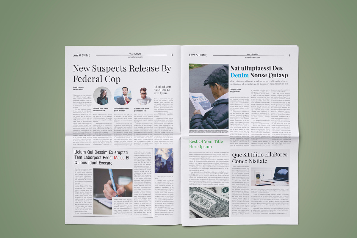 Newspaper Elite, a Magazine Template by GreenDesign (Photo 4 of 9)