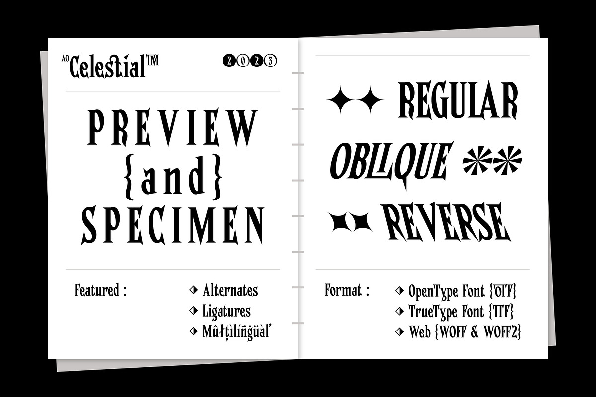 AO Celestial - Display Font, a Serif Font by OwunStudio (Photo 3 of 20)