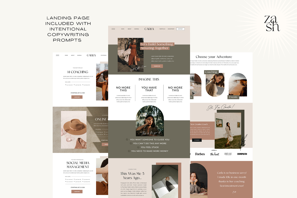 Carla Boho Showit Website Template, a Templates & Theme by Studio Zash (Photo 7 of 11)