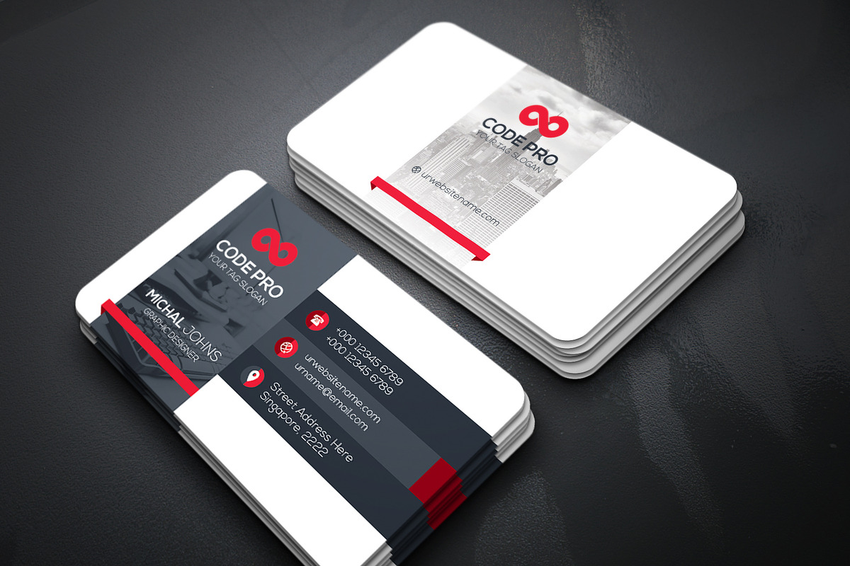 Business Cards 2 in 1, a Business Card Template by Genereux Art (Photo 1 of 8)