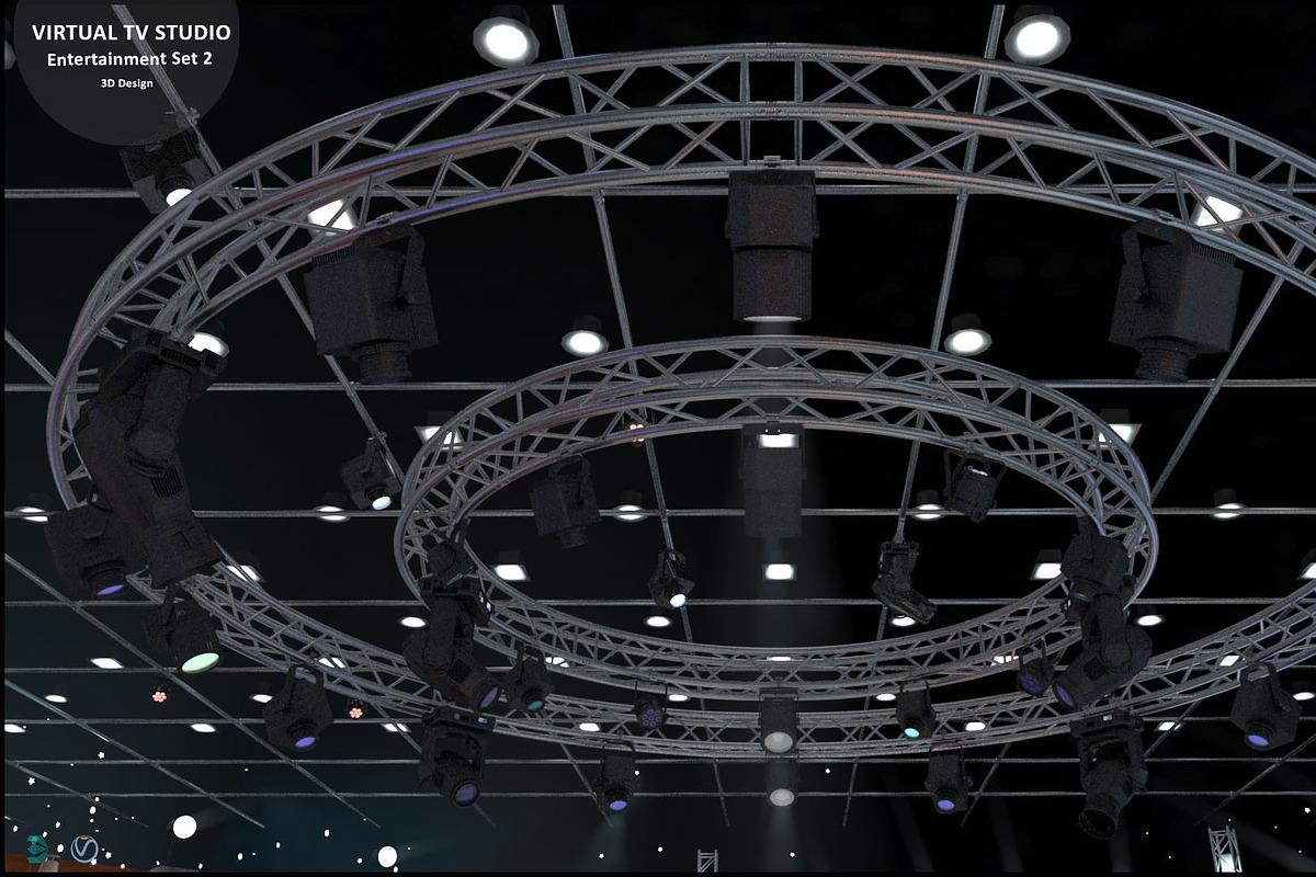 TV Studio Entertainment Set 3, a Furniture 3D Model by akerStudio (Photo 17 of 22)