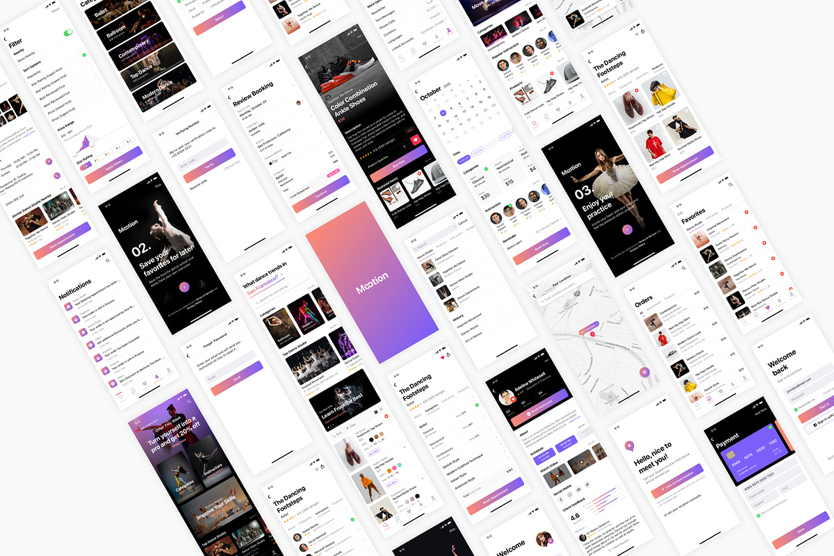 Dance School & Studio App, an UI Kit Template by flr.24 (Photo 2 of 2)