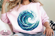 Ocean Wave Splash PNG, an Illustration by Daily.Designs (Thumbnail 3 of 5)
