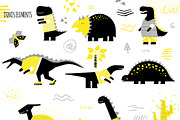 Dinos. Yellow design set., an Animal Illustration by kuchuk_design (Thumbnail 6 of 9)