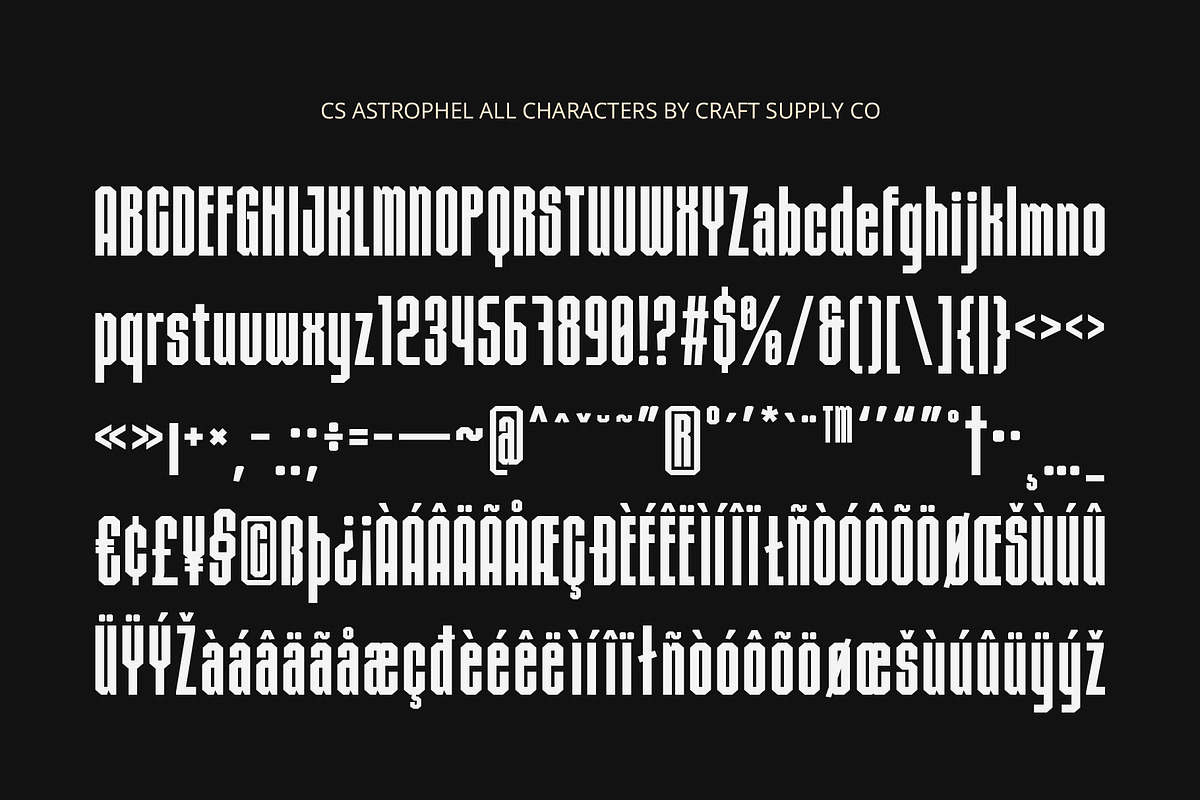 CS Astrophel – Condensed Font, a Sans Serif Font by Craft Supply Co. (Photo 8 of 8)