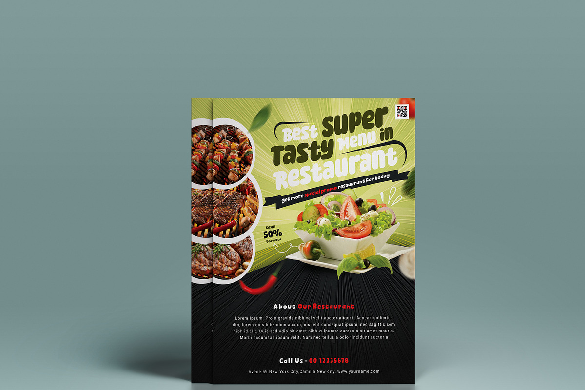 Restaurant Flyer, a Flyer Template by GreenPixi (Photo 2 of 4)