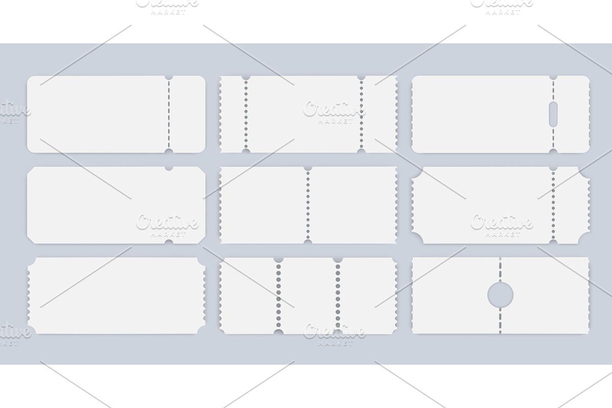 Movie paper ticket. Blank coupon, an Object Illustration by Frogella
