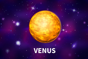 Bright Realistic Venus Planet