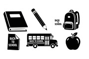 Back To School Silhouette Bundle, an Illustration by Designer_Momina (Thumbnail 10 of 51)