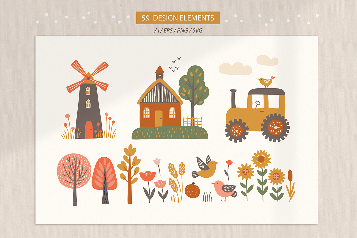 Funny Farm Kit, an Animal Illustration by miumiu (Photo 6 of 15)
