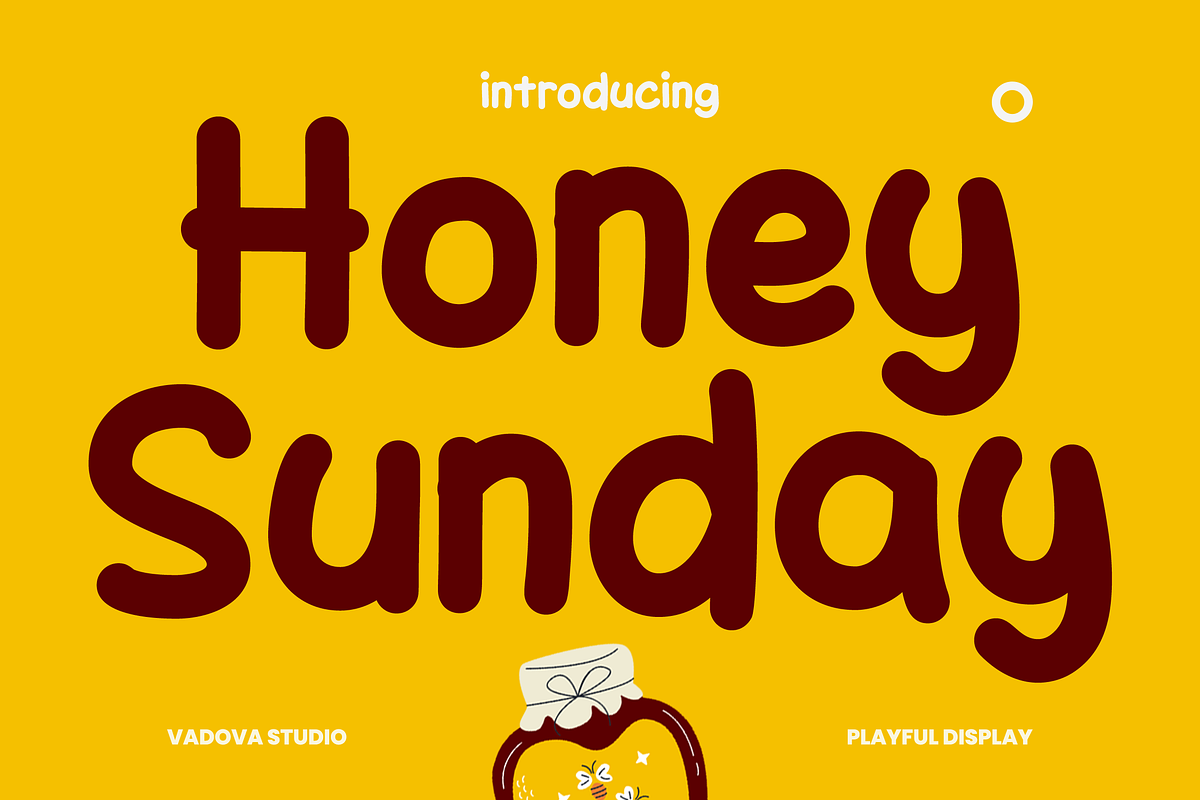 Honey Sunday Playful Display Font, a Sans Serif Font by Vadovastd (Photo 1 of 11)