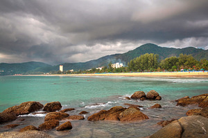 Clouds on the beach, a Photo by saiko3p
