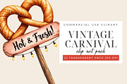 Vintage Carnival Clipart PNG Set, an Object Graphic by Printable Pretty Studio (Thumbnail 8 of 8)