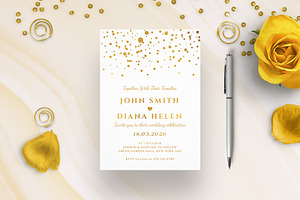 Gold Wedding Invitation