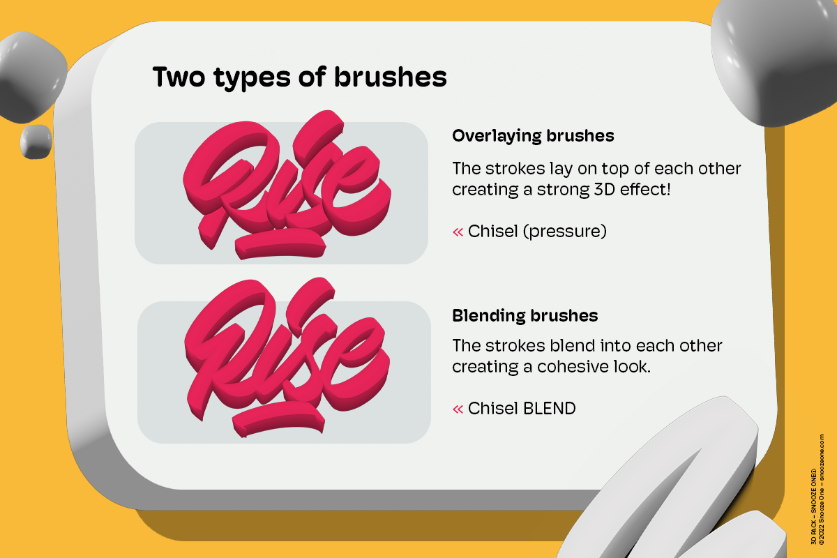 3D Pack — 3D Brushes For Procreate, a Brush Add-On by Snooze one (Photo 5 of 15)