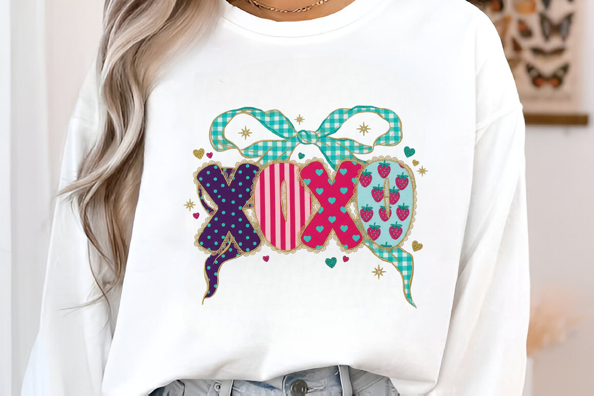XOXO Valentine Bow PNG, Patchwork He, an Illustration by designcity5 (Photo 4 of 8)