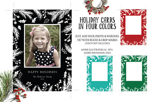 Winter Foliage Holiday Photo Card