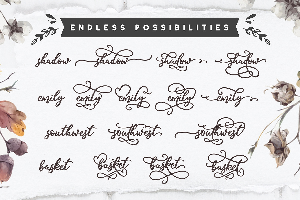Biosha Font trio and extras preview 5