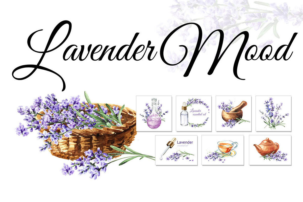 Lavender Mood, a Decorative Illustration by Daria Ustiugova (Photo 1 of 14)
