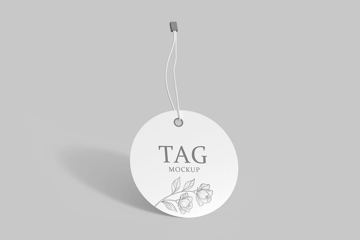 Hanging Round Tag Mockup Template