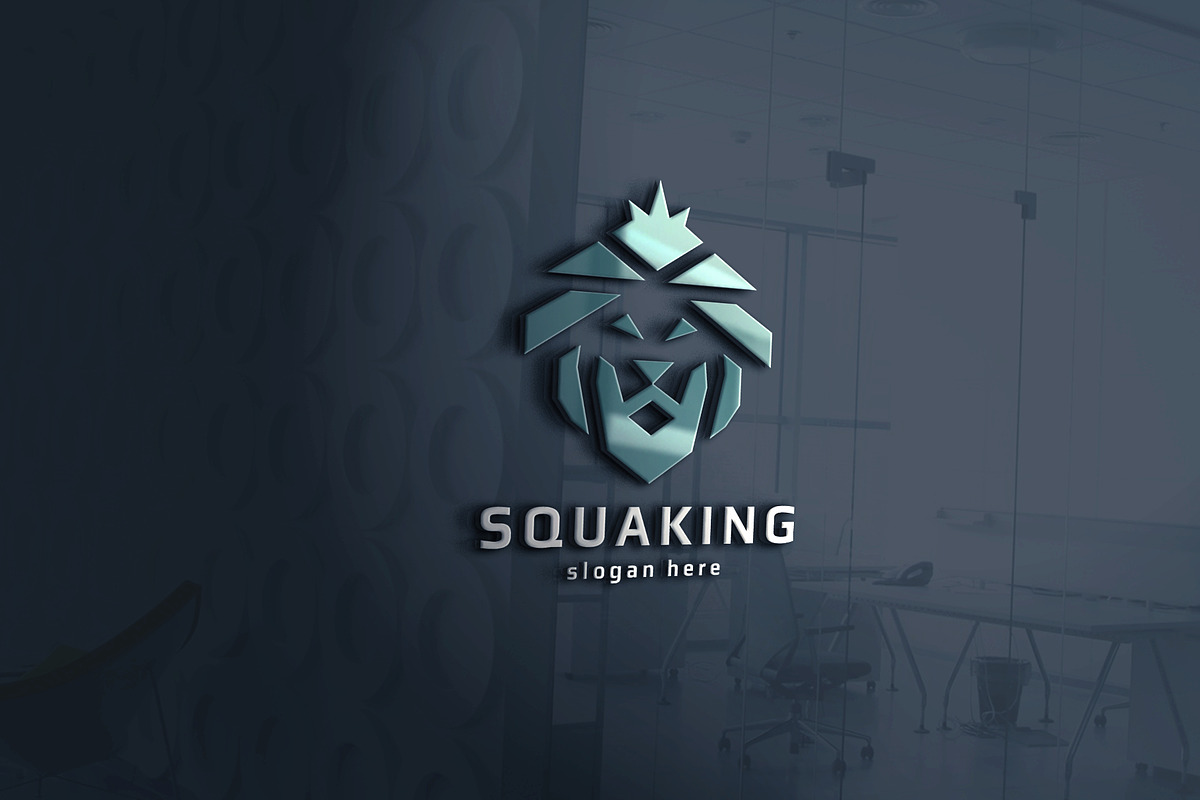 Squa King Lion Head Logo, a Branding & Logo Template by Design_Planet (Photo 2 of 5)