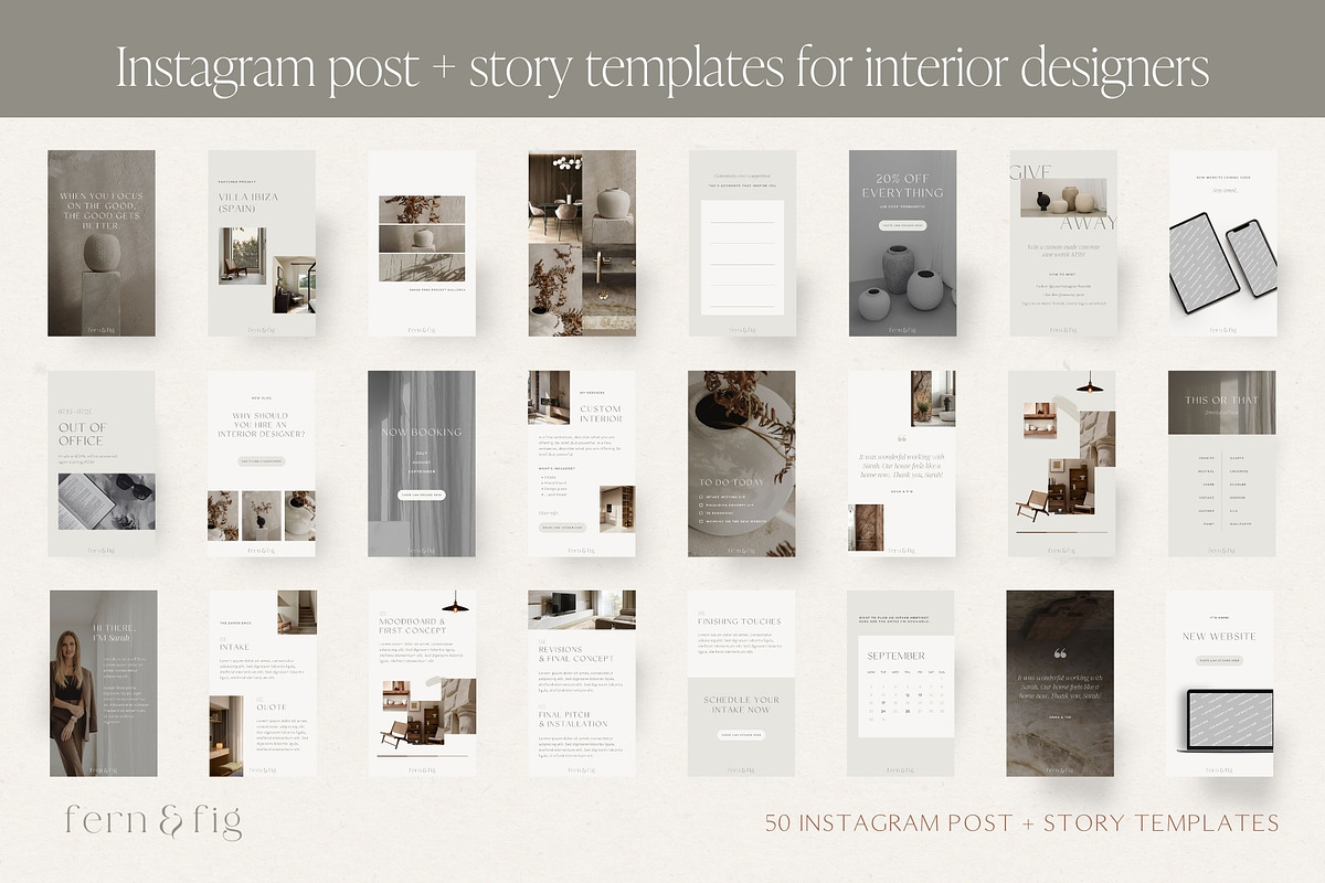 Interior Design Instagram Templates, a Social Media Template by Wonderlik Webdesign (Photo 8 of 11)