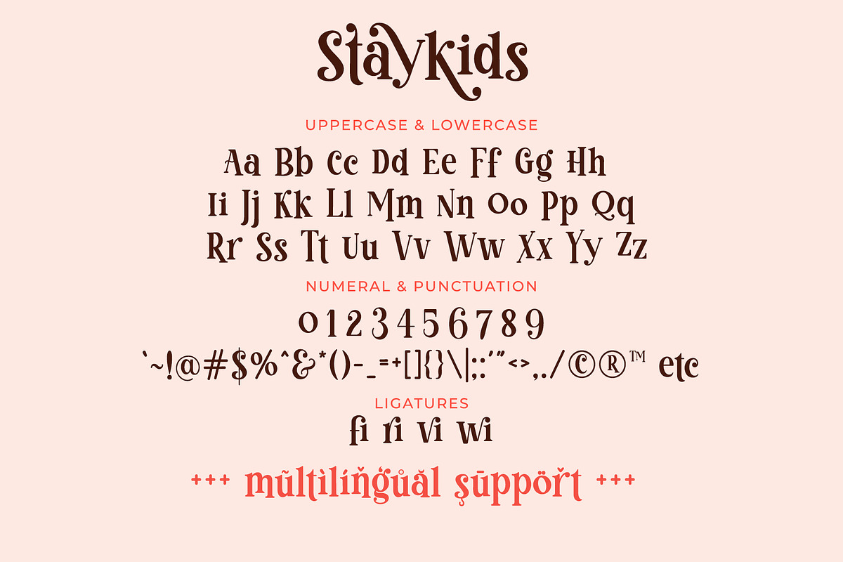 Stay Kids - Cute Modern Serif Font, a Serif Font by Airotype (Photo 7 of 10)