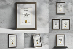A4 Passe-partout Certificate Mockup, an Advertising Mockup by DesignRushMarket
