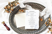 Blue branch wedding card set, a Card Template by TurquoiseDesign (Thumbnail 4 of 4)