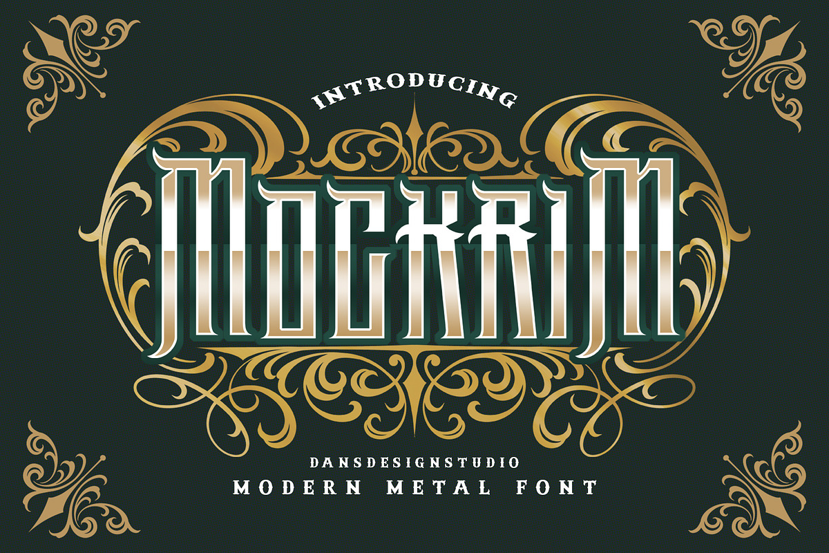 Mockrim Modern Blackletter, a Blackletter Font by dansdesign (Photo 1 of 6)
