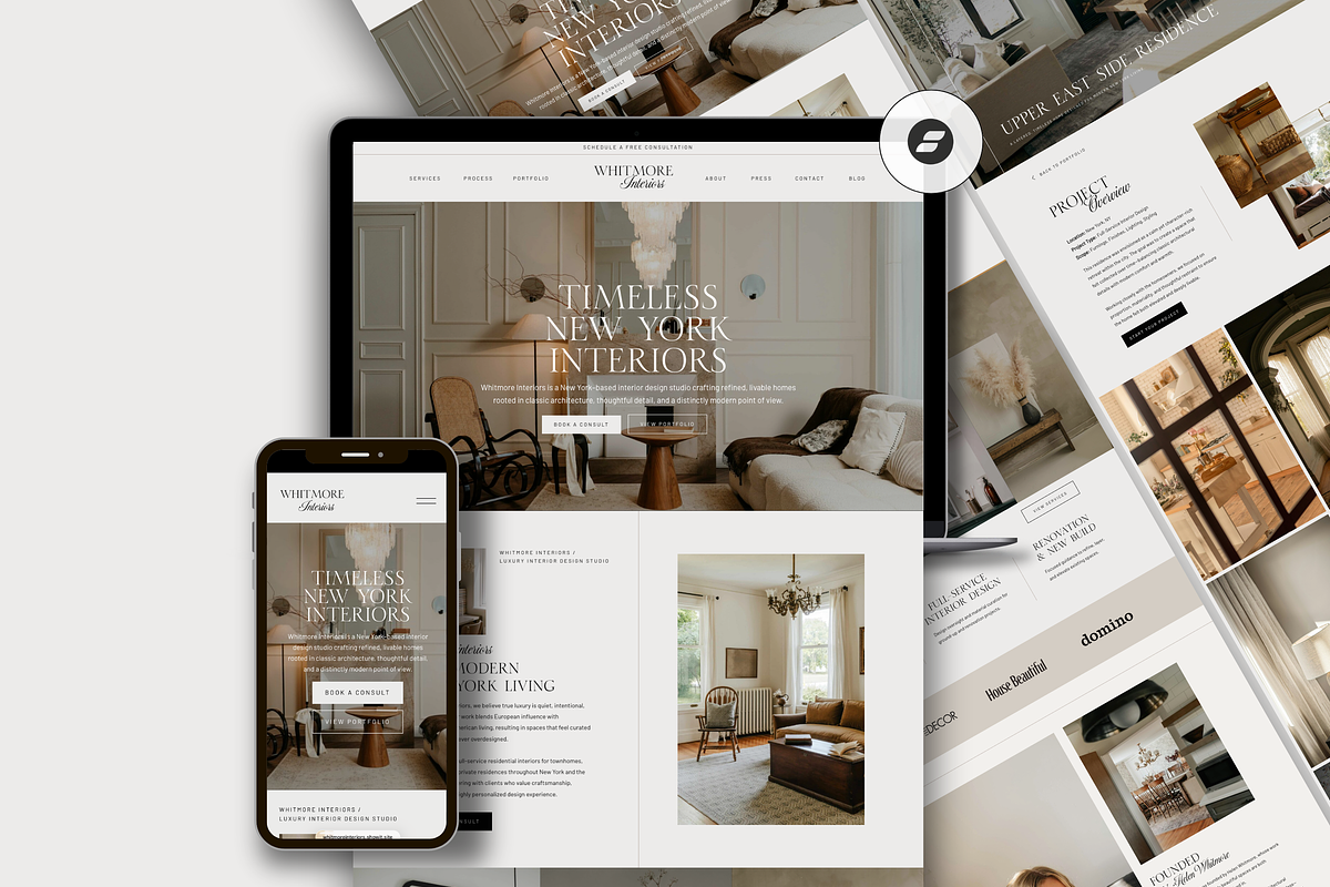 Interior Designer Website Showit, a Squarespace Template by Warmsoulgallery (Photo 1 of 14)