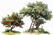 Orchard Watercolor Clipart PNG, an Illustration by Libby Wishes (Thumbnail 5 of 7)