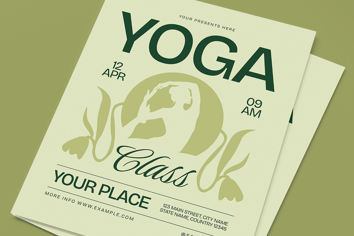 Yoga Class Flyer, a Flyer Template by graphicook (Photo 2 of 3)