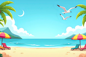 Flat vector cartoon background of a, a Photo by LOGOCREATIVE