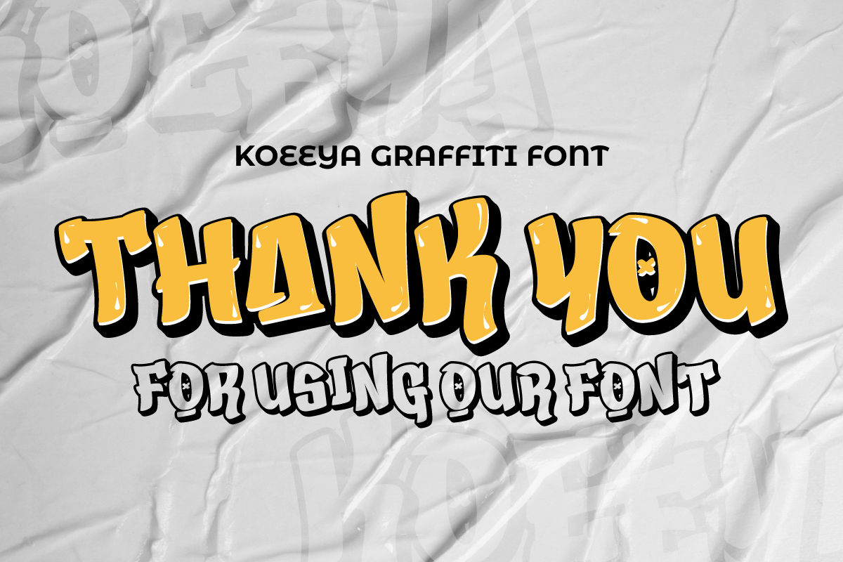 KOEEYA – Display Graffiti Font, a Handwritten Font by productype1 (Photo 13 of 13)