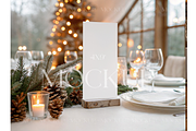Winter Dinner Menu Card Mockup, a Product Mockup by MockupWizard (Thumbnail 1 of 3)